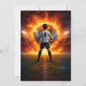 Fire Stadium Theme Boys 8th Birthday Party Einladung (Rückseite)