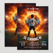 Fire Stadium Theme Boys 8th Birthday Party Einladung (Vorne/Hinten)