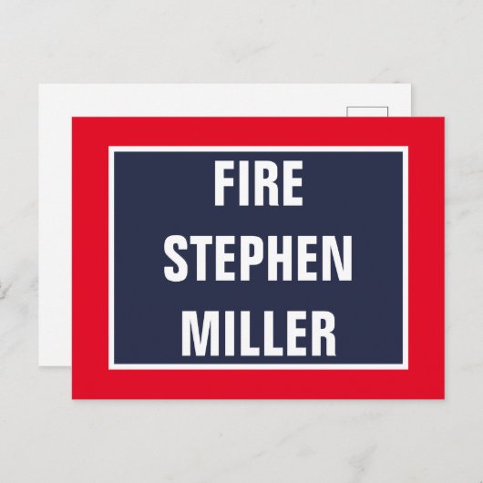 Fire Stephen Miller White House Advisor Postkarte (Vorne/Hinten)