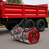 Fire Truck Axe Pattern Duffle Bag