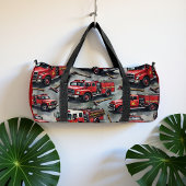 Fire Truck Axe Pattern Duffle Bag