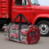 Fire Truck Axe Pattern Personalized Duffle Bag