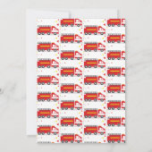 Fire Truck Baby Shower Confetti Einladung (Rückseite)
