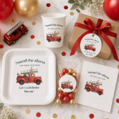 Fire Truck Birthday Firetruck Party Button