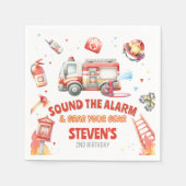 Fire Truck Birthday Party Serviette (Vorderseite)