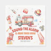 Fire Truck Birthday Party Serviette (Vorderseite)