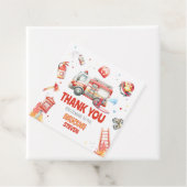 Fire Truck Birthday Party Square Geschenkanhänger (Beispiel)