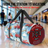 Fire Truck Clouds Duffle Bag