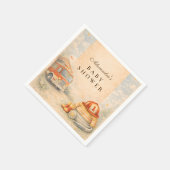 Fire Truck Firefighter Baby Shower Serviette (Ecke)