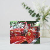 Fire truck postcard.... postkarte (Stehend Vorderseite)