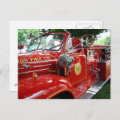 Fire truck postcard.... postkarte (Vorne/Hinten)
