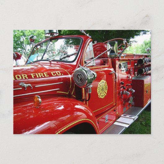 Fire truck postcard.... postkarte (Vorderseite)