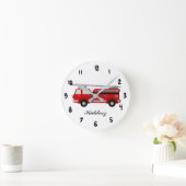 Fire Truck Runde Wanduhr (Zuhause)
