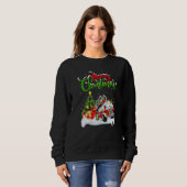 Fire Truck  Xmas Decorations Santa Fire Truck Chri Sweatshirt (Vorne ganz)