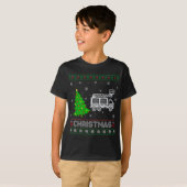 Fire Truck Xmas Tree Lighting Ugly Christmas Sweat T-Shirt (Vorne ganz)