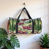 Fire Trucks Forest Road Duffle Bag