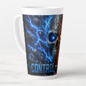 Fire vs Ice Skull 3D Shirt –  Milchtasse (Linke Ecke)