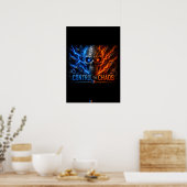 Fire vs Ice Skull 3D Shirt –  Poster (Küche)