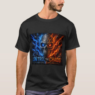 Fire vs Ice Skull 3D T-Shirt –