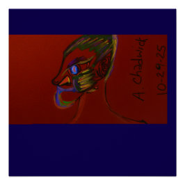 Fire Warrior Glossy Poster