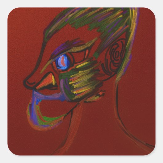 Fire Warrior Quadratischer Aufkleber (Vorderseite)