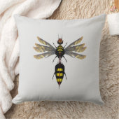 Fire Wasp – Surreal Nature Form Kissen (Decke)