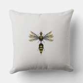 Fire Wasp – Surreal Nature Form Kissen (Rückseite)