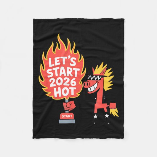 Fire Year Of The Horse – Chinese Zodiac New Year 2 Fleecedecke (Vorderseite)