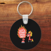 Fire Year Of The Horse – Chinese Zodiac New Year 2 Schlüsselanhänger (Vorderseite)