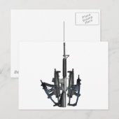 Firearm Middle Finger Postkarte (Vorne/Hinten)