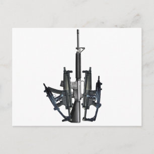 Firearm Middle Finger Postkarte