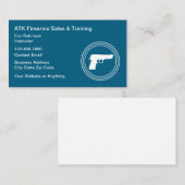 Firearms Range And Safety Training Visitenkarte (Vorne/Hinten)