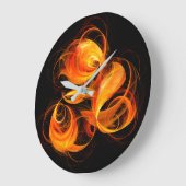 Fireball Abstract Große Wanduhr (Winkel)