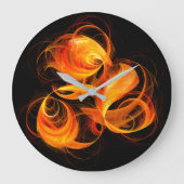 Fireball Abstract Große Wanduhr (Vorderseite)