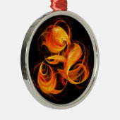 Fireball Abstract Silbernes Ornament (Rechts)
