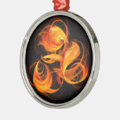 Fireball Abstract Silbernes Ornament (Links)