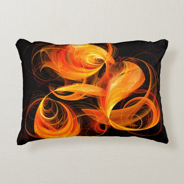 Fireball Abstrakt Art Accent Pillow Dekokissen (Vorderseite)