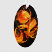 Fireball Abstrakt Art Acrylic Oval Ornament (Vorderseite)