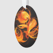 Fireball Abstrakt Art Acrylic Oval Ornament (Vorderseite)