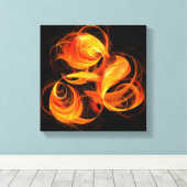 Fireball Abstrakt Art Black und White Leinwanddruck (Insitu (Holzboden))