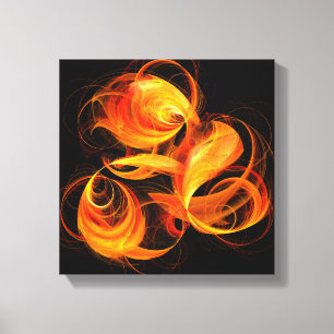Fireball Abstrakt Art Black und White Leinwanddruck