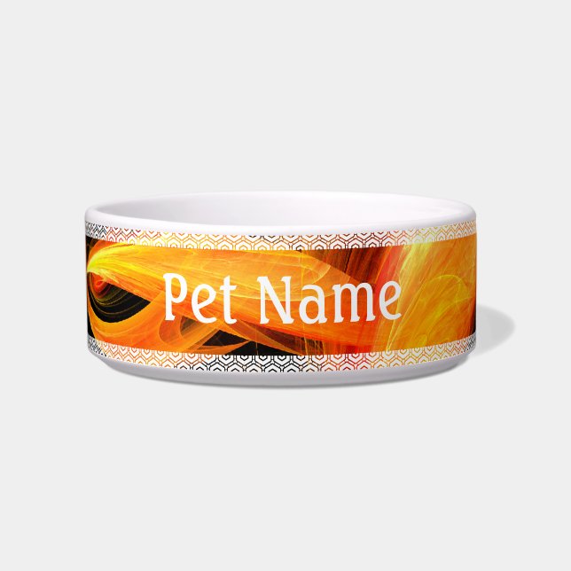Fireball Abstrakt Art Cat Bowl Napf (Vorderseite)