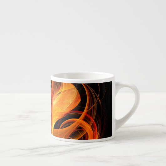 Fireball Abstrakt Art Espresso Tasse (Rechts)