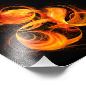Fireball Abstrakt Art Foto drucken (Ecke)