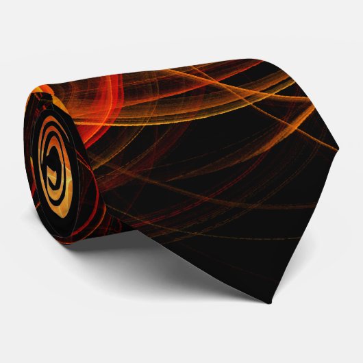 Fireball Abstrakt Art Krawatte (Gerollt)