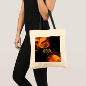 Fireball Abstrakt Art Monogram Bag Tragetasche (Vorderseite (Produkt))