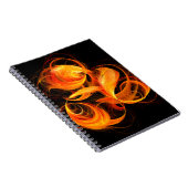 Fireball Abstrakt Art Notebook Notizblock (Rechte Seite)