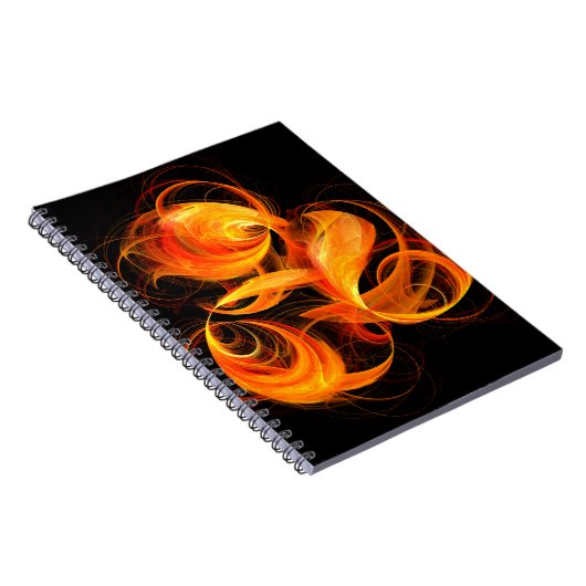 Fireball Abstrakt Art Notebook Notizblock (Rechte Seite)