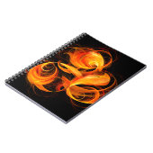 Fireball Abstrakt Art Notebook Notizblock (Linke Seite)