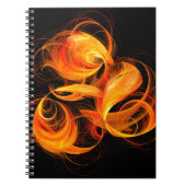 Fireball Abstrakt Art Notebook Notizblock (Vorderseite)